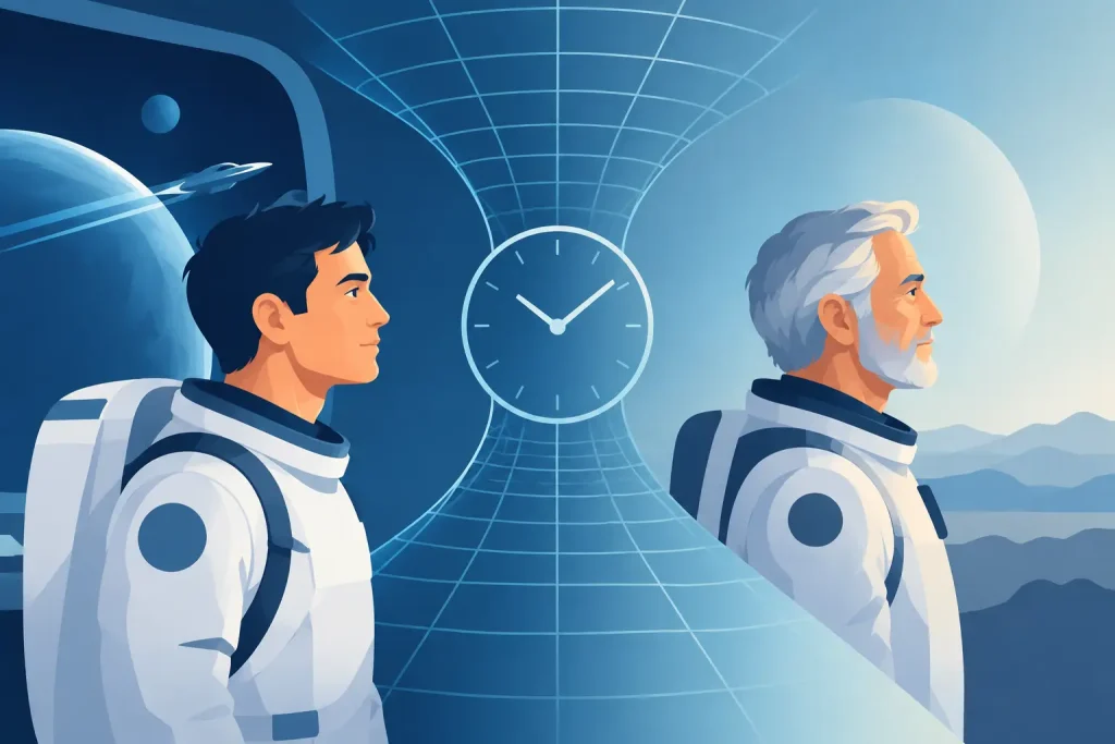 Can Relativity Shape Character Aging in Sci-Fi?